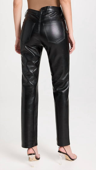 Agolde - Leather Crisscross Straight Pants