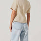 Astr - Saige Cutaway Linen Blend Jacket