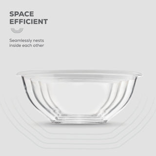 Glass Mixing Bowls with Lids - 8 Piece Set