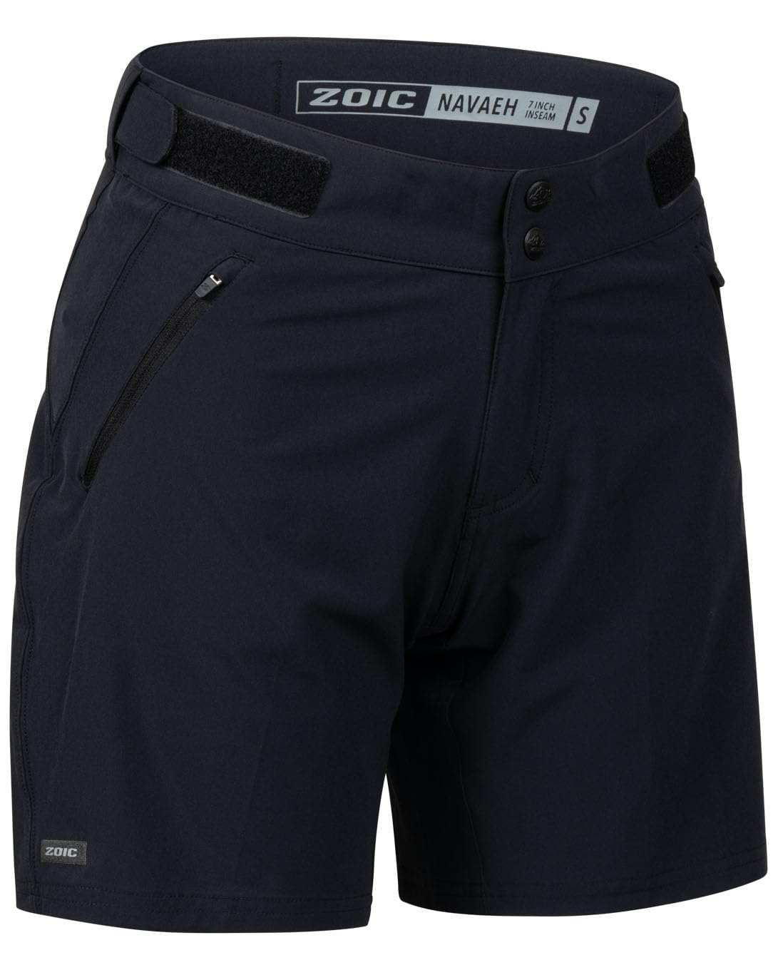 ZOIC Navaeh 7" Women’s Mountain Biking Shorts - Lightweight, Stretch Trail Fit, Durable Comfort - Cycling, Trail Riding, Black, Small