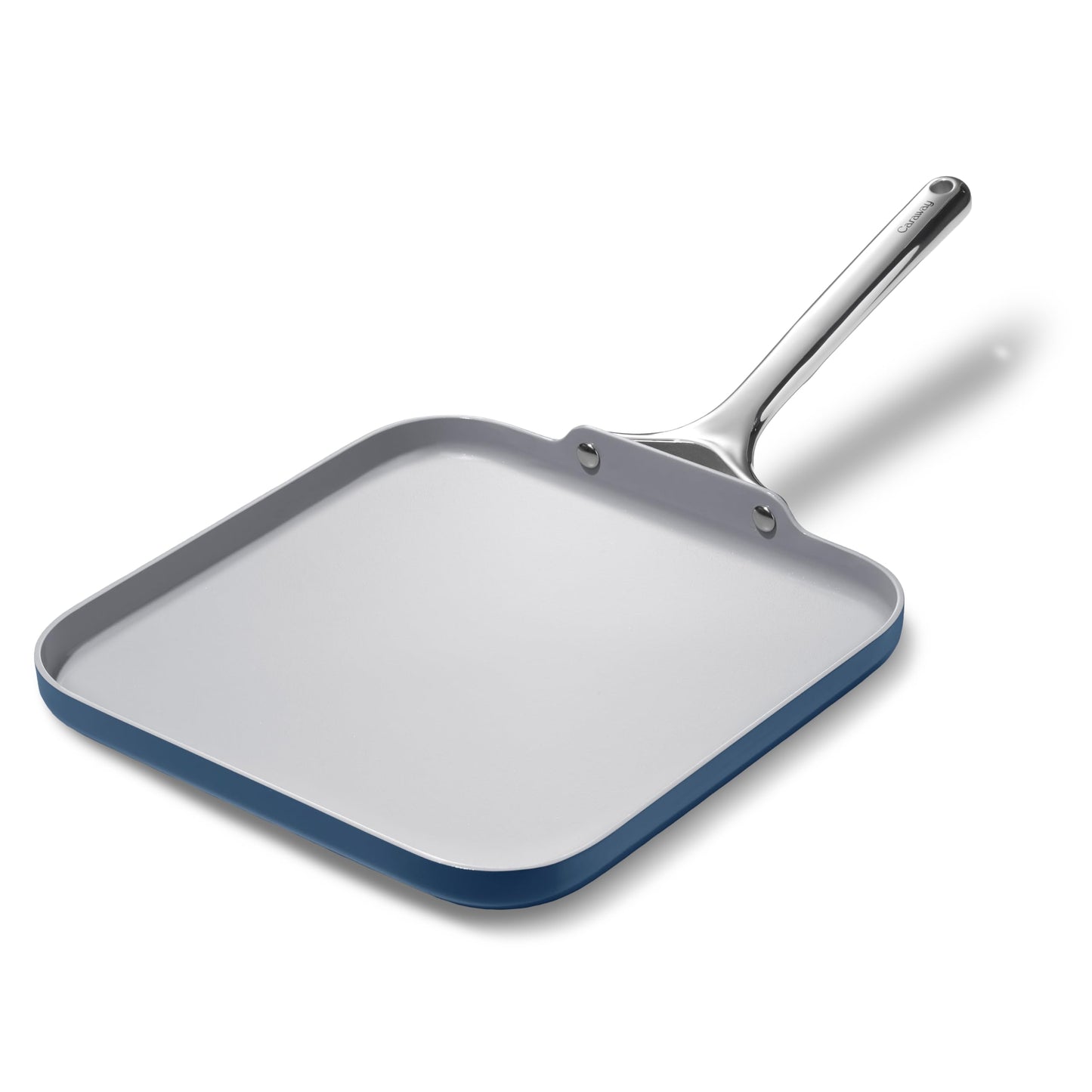 Caraway Square Griddle Pan  11 Square Pan  NonStick Ceramic Coated  Non Toxic PTFE  PFOA Free  Oven Safe  Compatible with All Stovetops  Navy