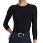 commando Women's Butter Crewneck Bodysuit, Black, M