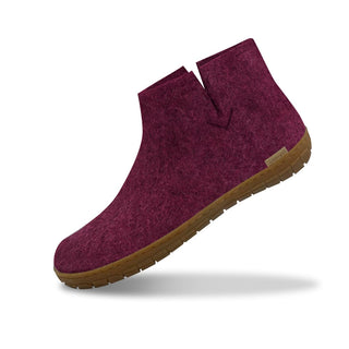 GLERUPS Unisex Wool Slipper Boots with Rubber Sole