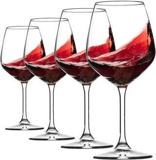 Italian Red Wine Glasses - 18 Ounce - Wine Glass Clear (Set of 4)