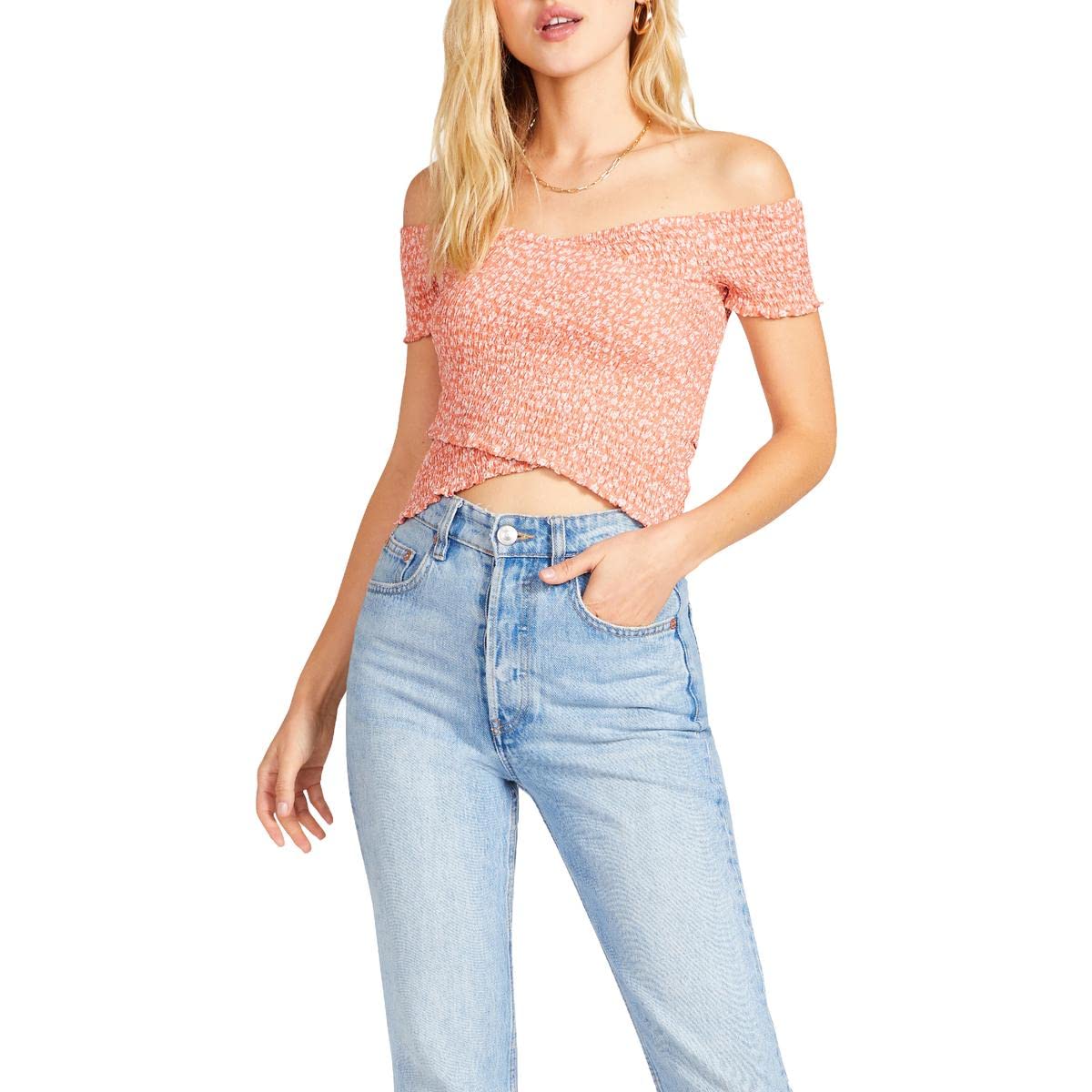 Steve Madden Apparel Women's ON The Level TOP, Nectar, S