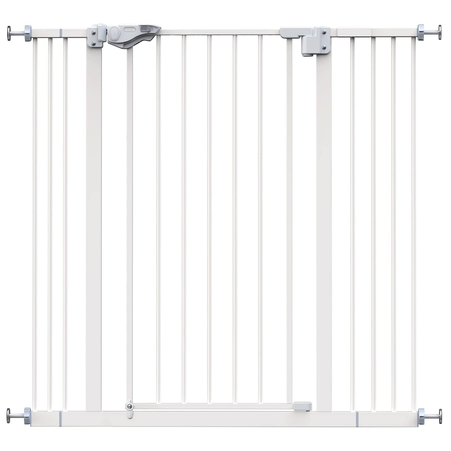 InnoTruth Dog Gate for Stairs 29396 Width Baby Gate for Doorways 36 Tall One Hand Opening with Auto Close Pet Gate for The House White