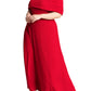 ELOQUII Women's Plus Size Off The Shoulder Maxi Dress - 28, Equestrian Red