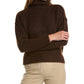 Max Studio Women's Long Sleeve Turtle Neck with Side Slits, Walnut-1129, Extra Small