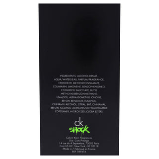Calvin Klein Ck One Shock Eau De Toilette Spray for Men 3.4 Oz