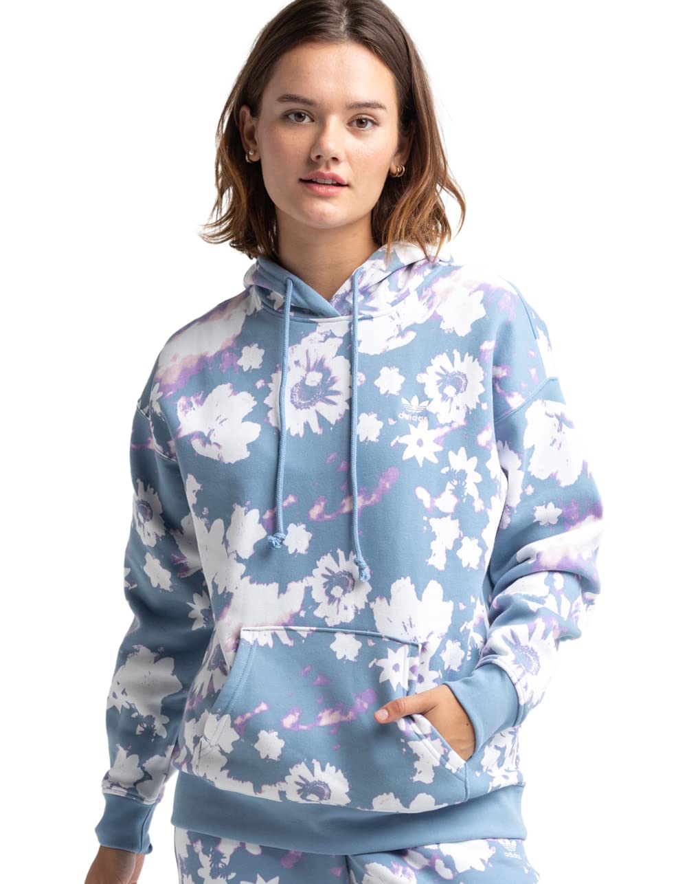 adidas Originals Floral Tie-Dye Hoodie Multicolor/Ambient Sky SM