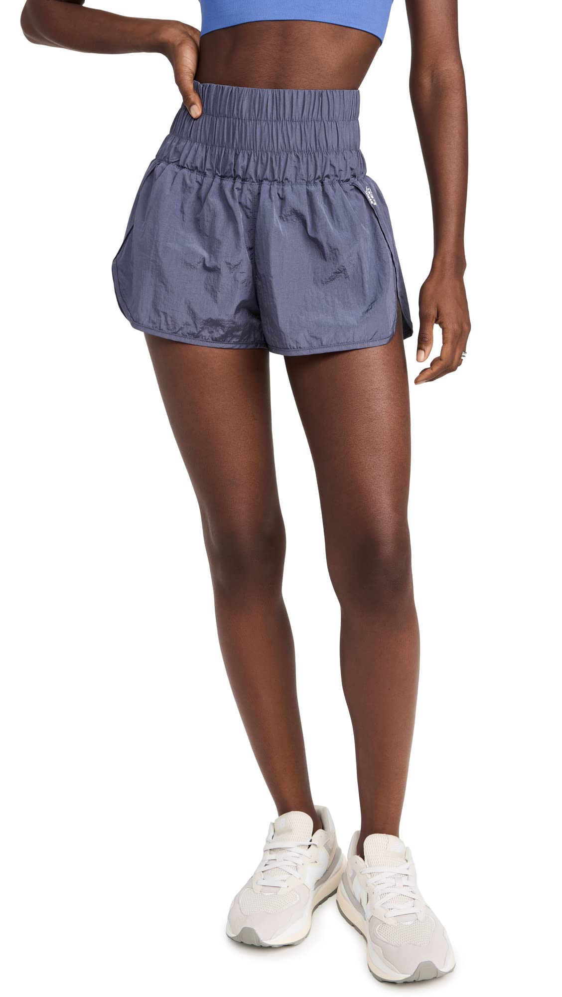 Free People Women's Casual High-Rise Shorts - Deep Sea