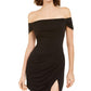 Emerald Sundae Womens Ruffled Mini Fit & Flare Dress Black L