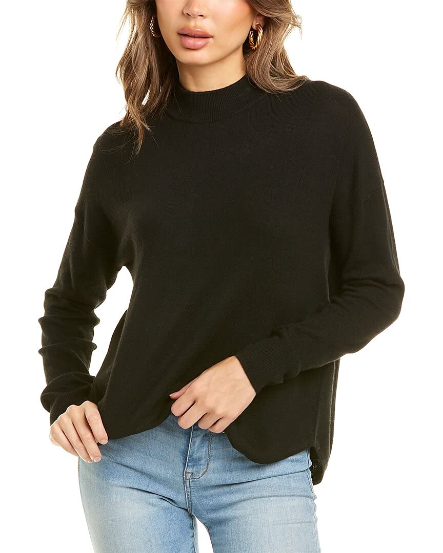 Madewell Women's Ashbury Mockneck Sweater True Black XS (Women's 00-0) One Size