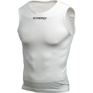 Capo Torino EL Sleeveless Base Layer - White