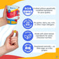 FIRST DAY Kids 3-in-1 Probiotic Gummies – Prebiotic + Probiotic + Postbiotic Supplement – Supports Digestive & Oral Health, Immune Function & Energy Levels – 30-Day Supply