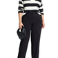ELOQUII Women's Plus Size The 365 Straight Leg Pant - 24, Black Onyx