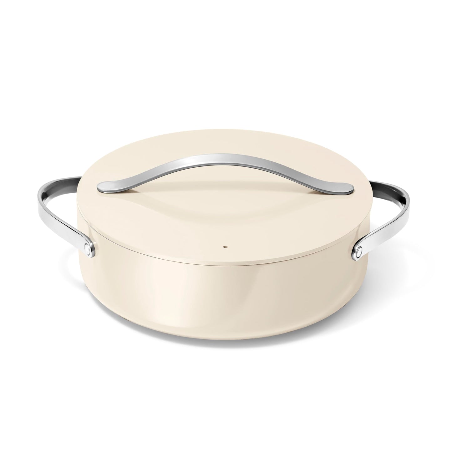 Caraway Rondeau  6 Qt NonStick Pan with Lid  Free From Forever Chemicals  Perfect for Searing Braising  Roasting  Cream