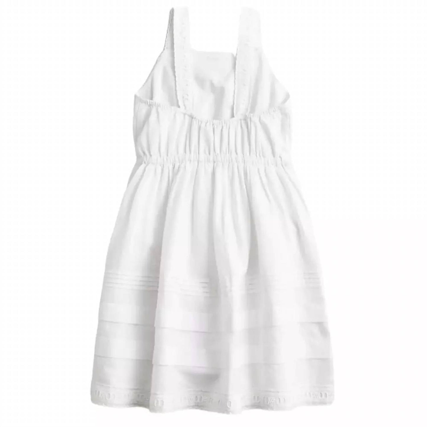 J.Crew - GIRLS' EYELET APRON DRESS IN LINEN-COTTON BLEND