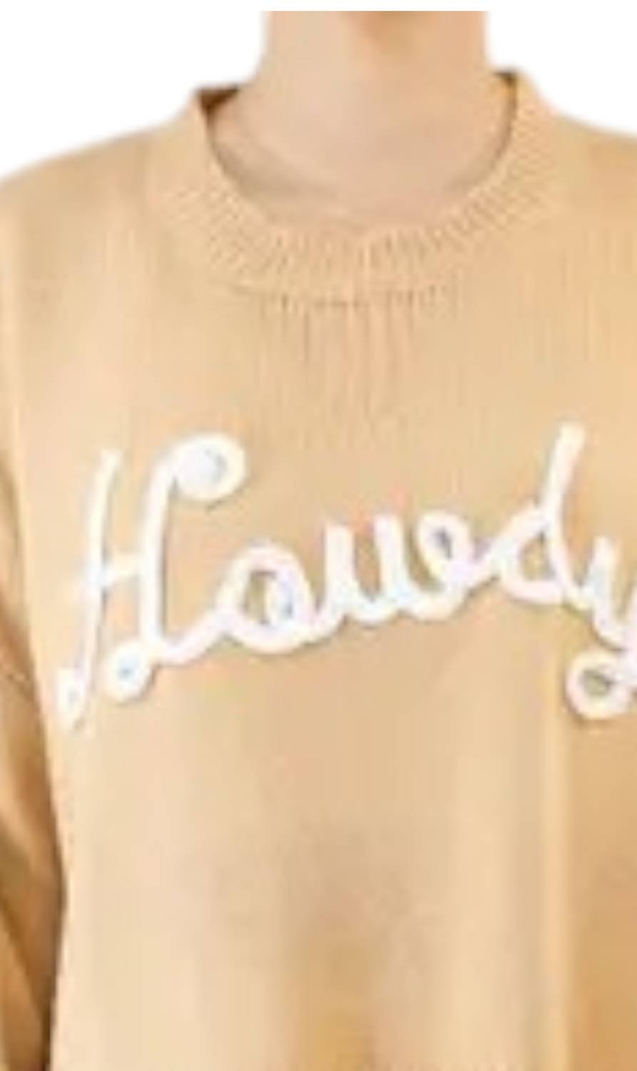 Vanner House - Howdy Long Sleeve Crew Neck Sweater