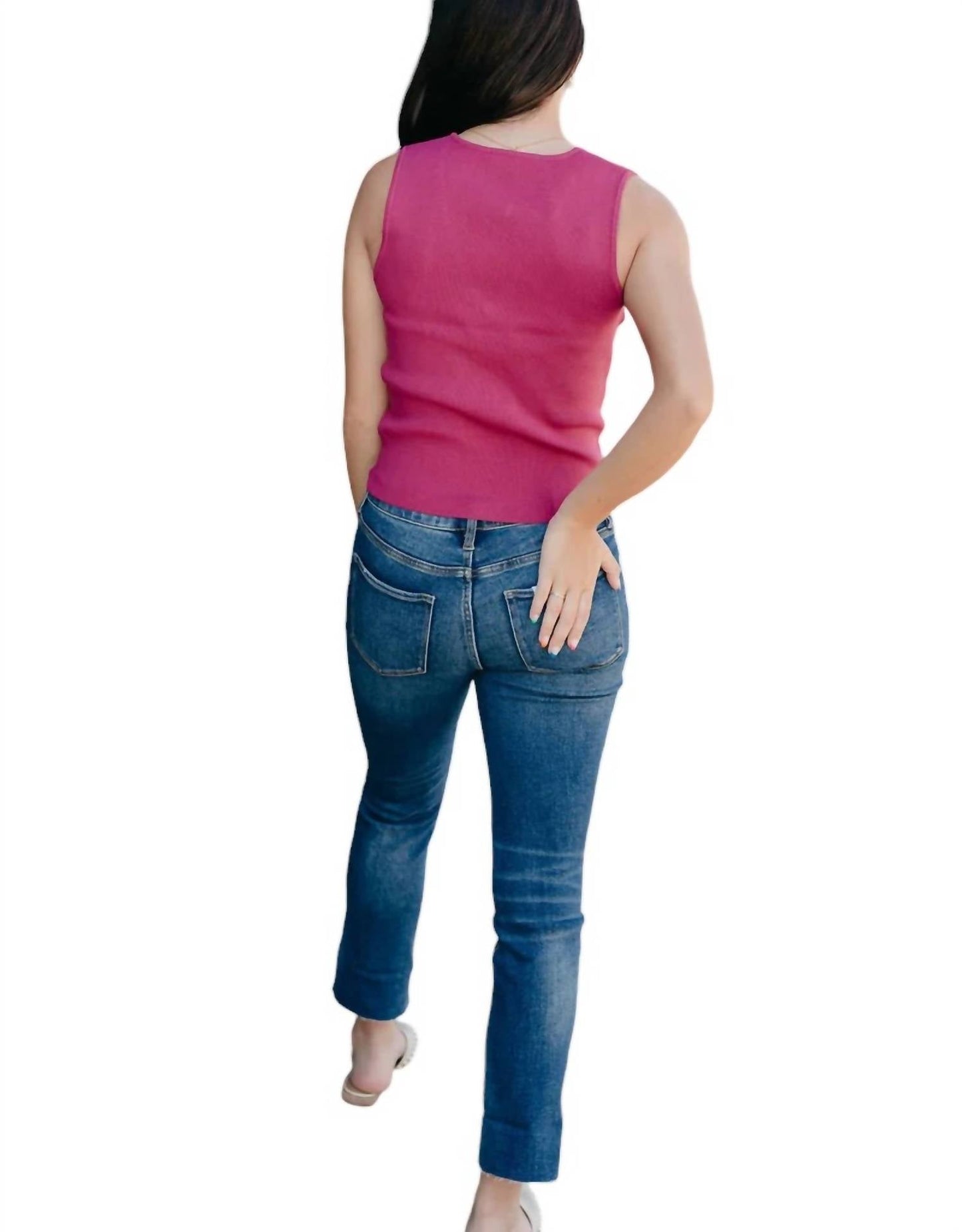 2.7 August Apparel - Flirty V Neck Top