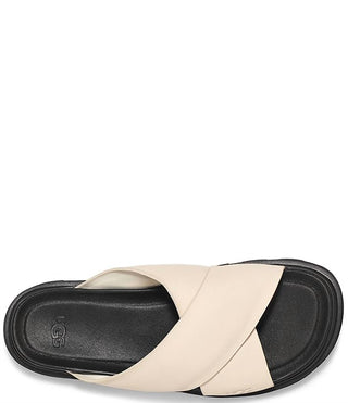 Ugg - Women's Capitelle Crossband Leather Slide Sandal