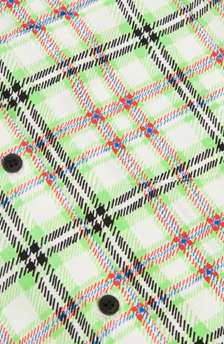 Topshop - Silk Check Print Bowling Blouse