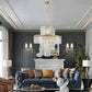 (Same as W1340126461/L5023) 20' Luxury 4-Tier Crystal Chandelier, 12-Light Gold Frame Pendant Light, Elegant Ceiling Lighting for Living Room, Dining Room, Bedroom (No Bulbs)