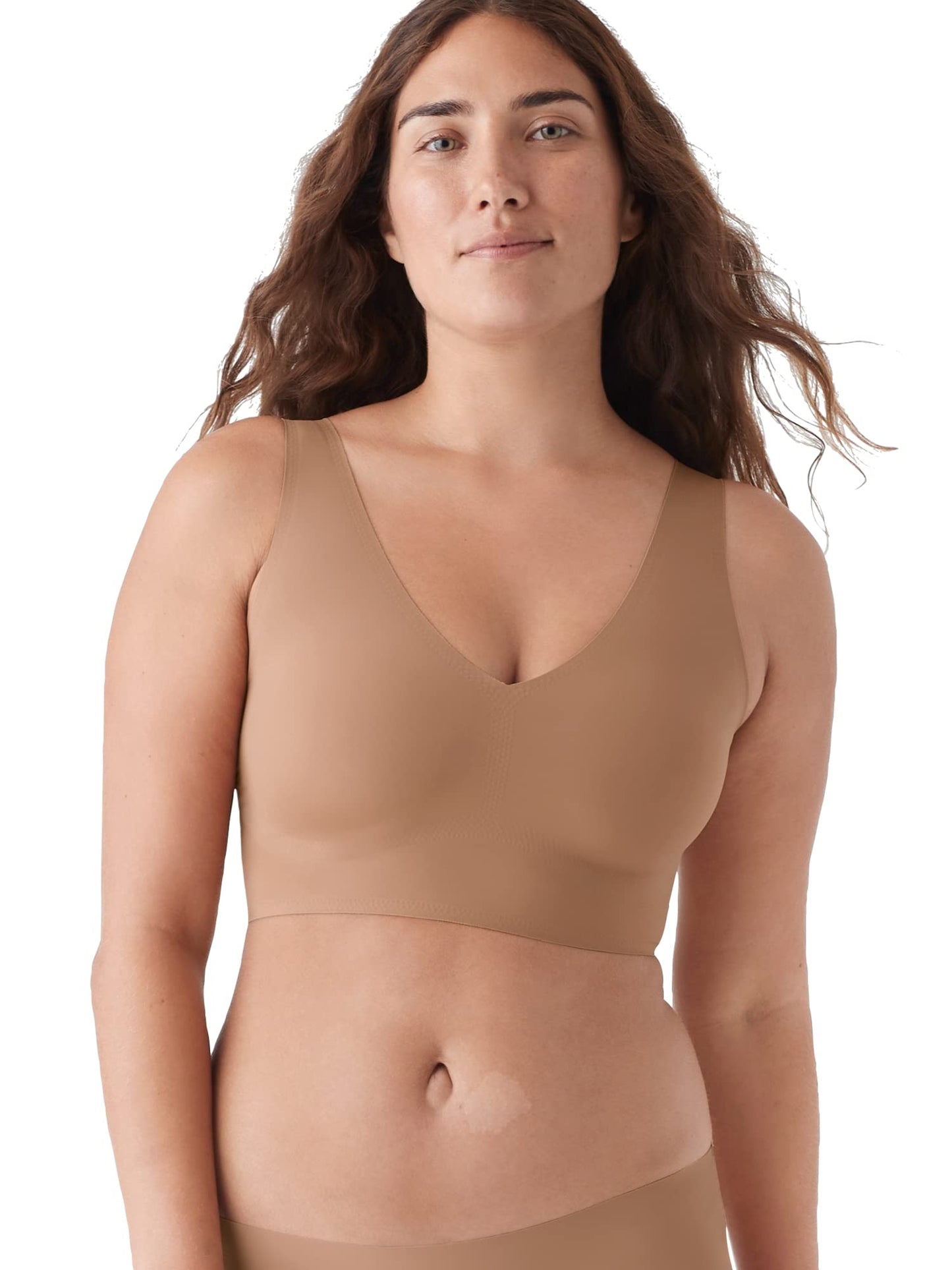 True & Co Body V Neck Bra Bronzed