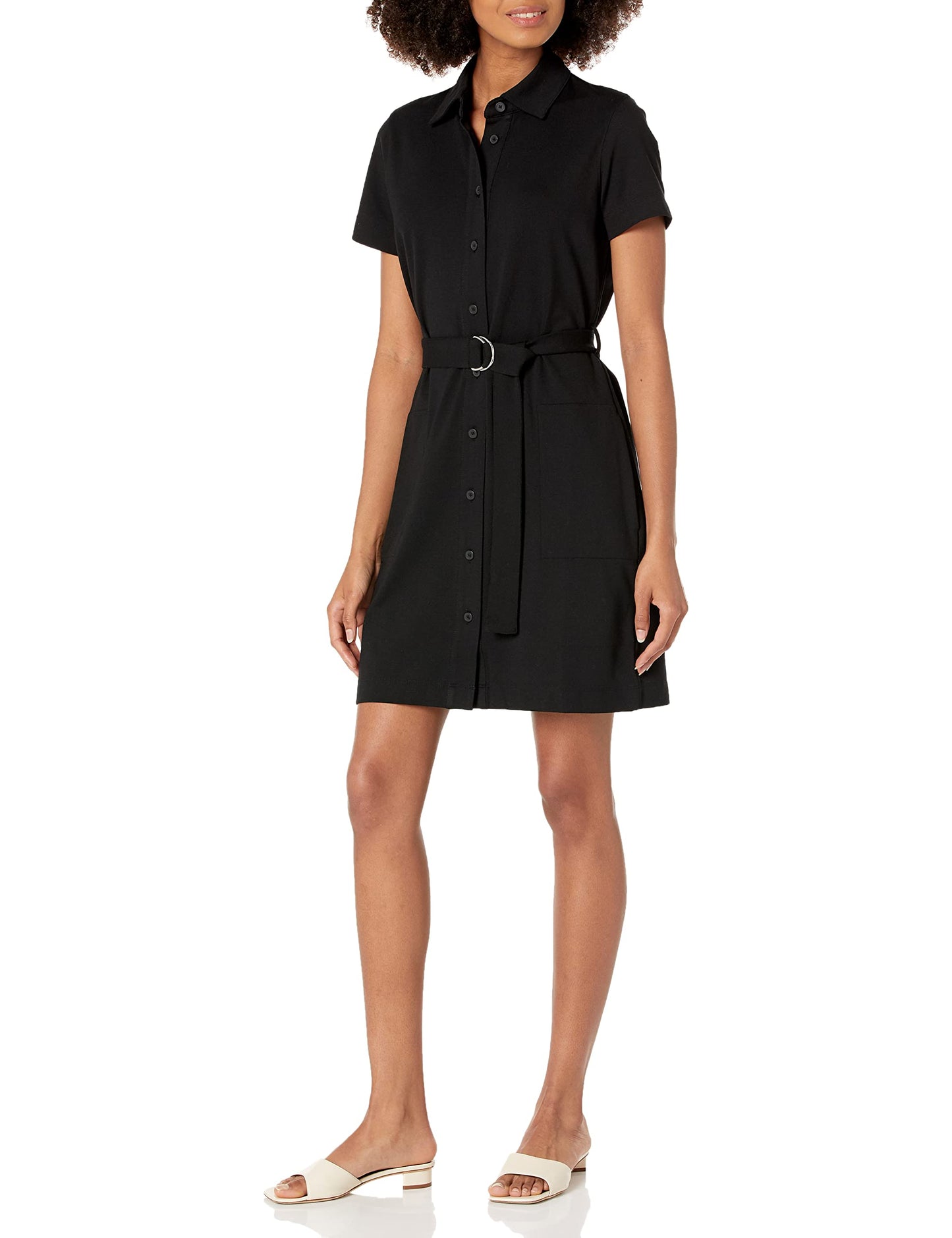 CLUB MONACO Women's Ponte Knit Dress, Black, Small