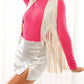 2.7 August Apparel - Party Sheen Stretch Top