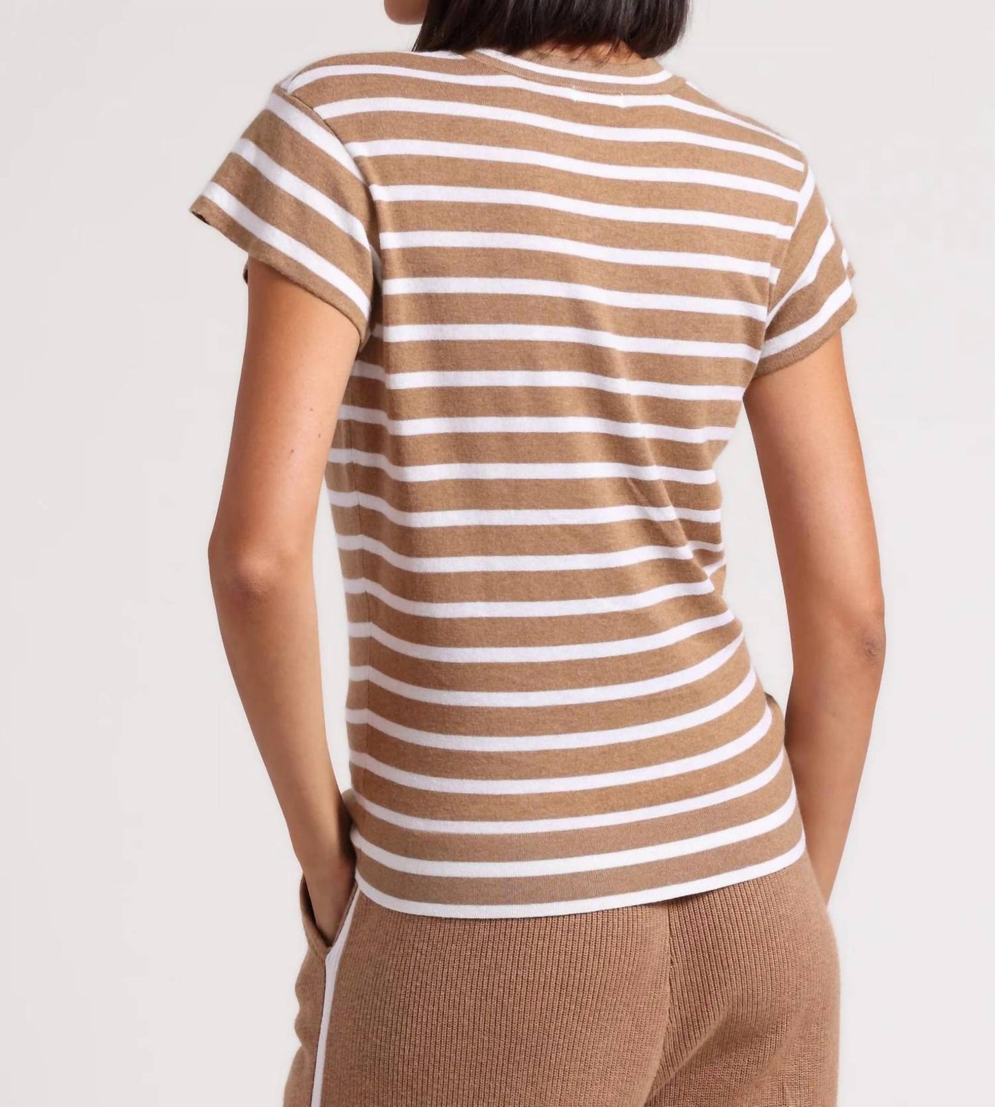 Minnie Rose - Striped Cap Sleeve Top