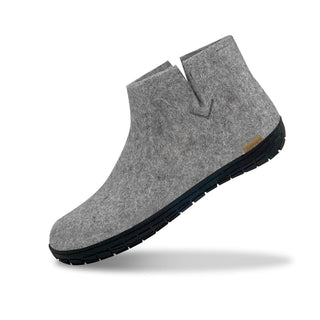 GLERUPS Unisex Wool Slipper Boots with Rubber Sole