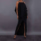 Burberry - Crystal And Chain Detail Stretch Jersey Sleeveless Gown