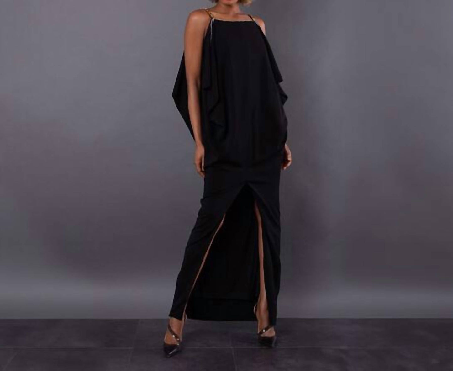 Burberry - Crystal And Chain Detail Stretch Jersey Sleeveless Gown