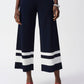Joseph Ribkoff - Placement Stripe Sweater Knit Culotte Pant