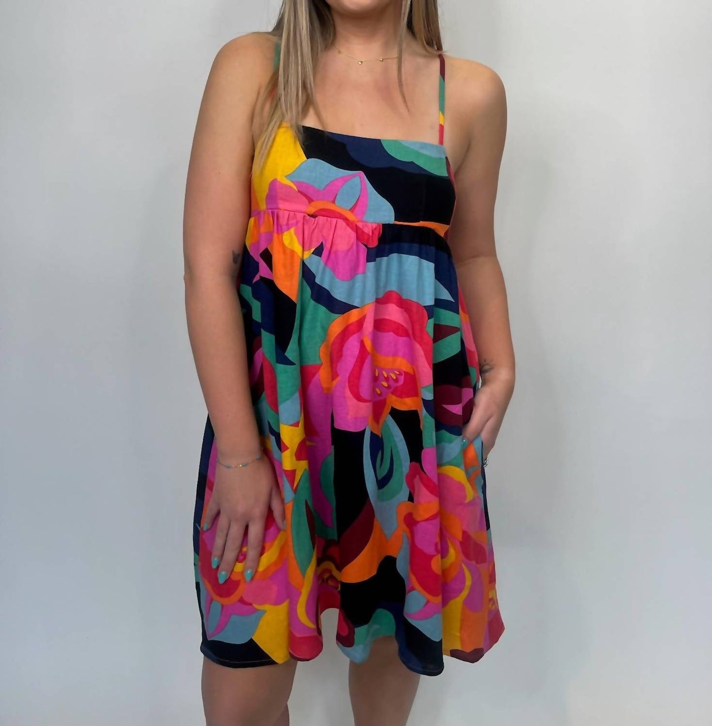 Olivaceous - Floral Mini Dress