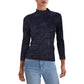 Maison Jules Women's Metallic Chenille Sweater (S, Blu Notte)