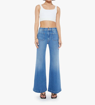 Mother - Lil Hustler Roller Patch Wide Leg Jeans