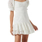 ASTR the label womens Astr Women's Roseville Dress, White, Large US