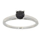 .50ct Black Diamond Eng Only Sterling Silver