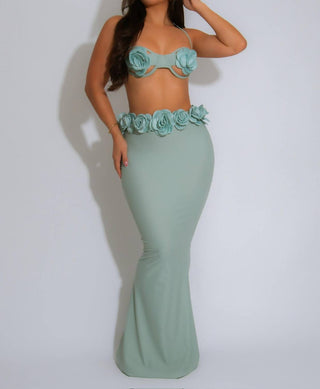 Diva - Garden Muse Floral Skirt Set