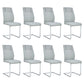 Modern Dining Chairs With Padded Seat, Metal Legs