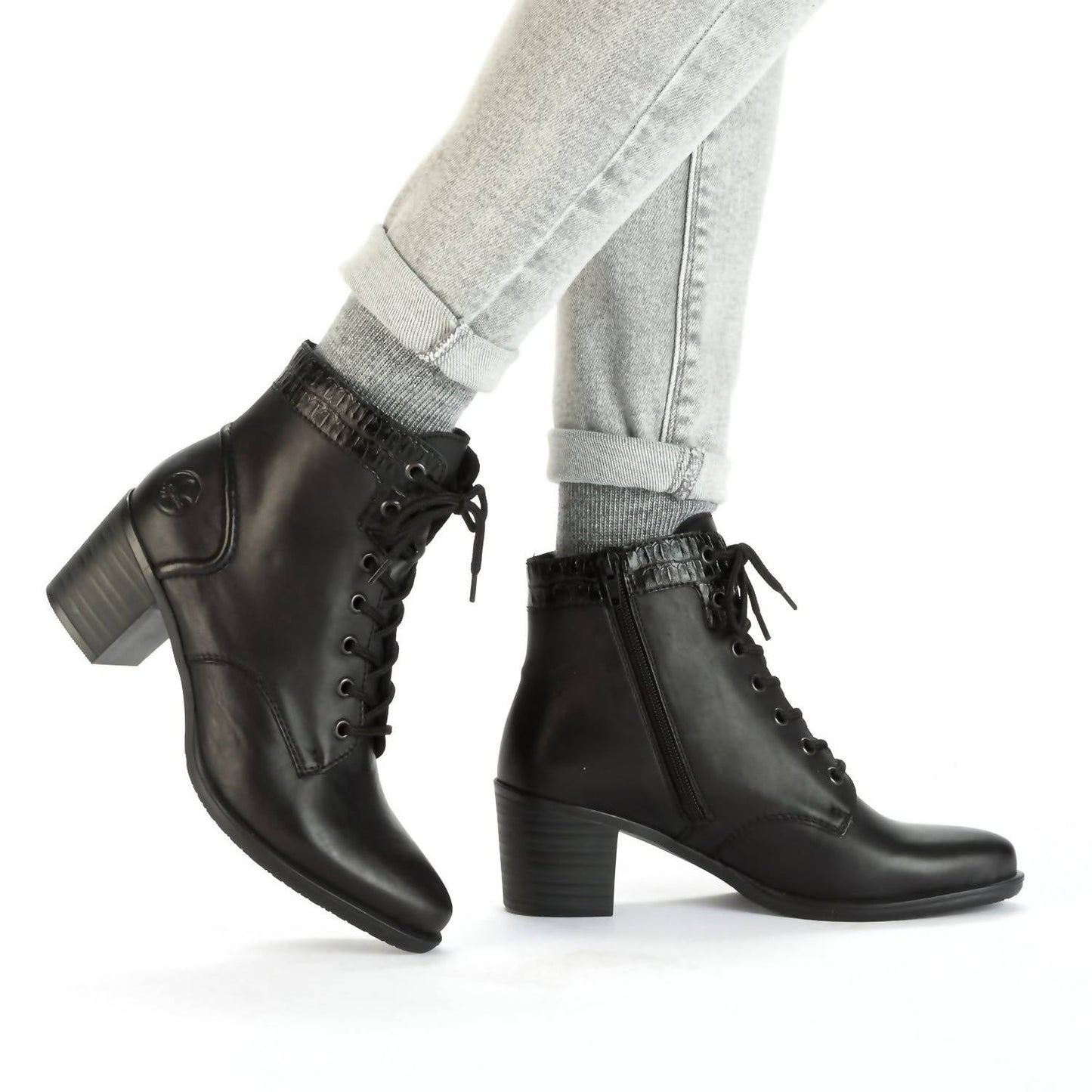 Rieker - Women's Ines 40 Faux Leather Ankle Boots