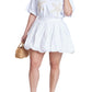 ELOQUII Women's Plus Size Mini Bubble Hem Skirt - 16, Bright White