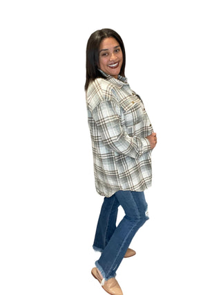 Risen - Mid Rise Distressed Ankle Flare Jeans