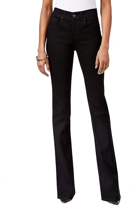 Style & Co Women's Mid Rise Bootcut Jeans Black Size 8