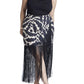 ELOQUII Women's Plus Size Wrap Front Fringe Mini Skirt - 22, Crinkle Cut Fauna