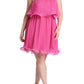 ELOQUII Women's Plus Size Ruffle Hem Mini Dress - 26, Very Berry