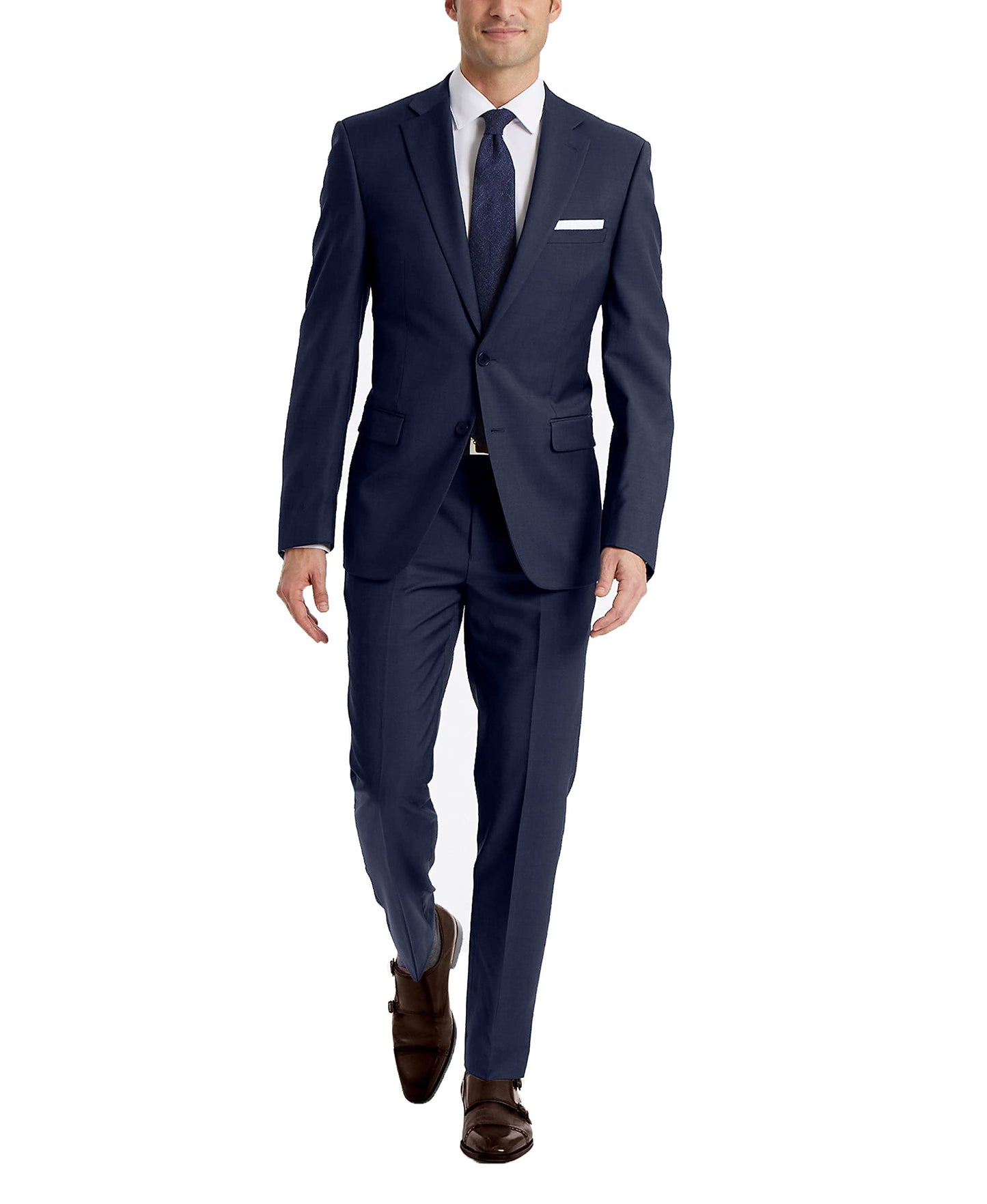 Calvin Klein Men's Slim Fit Suit Separates | Wool Jacket & Pants for Customized Sizing | Tailored Mens Suit with Notched Lapel, Button Closure & Welt Pockets | Versatile Suits for Men