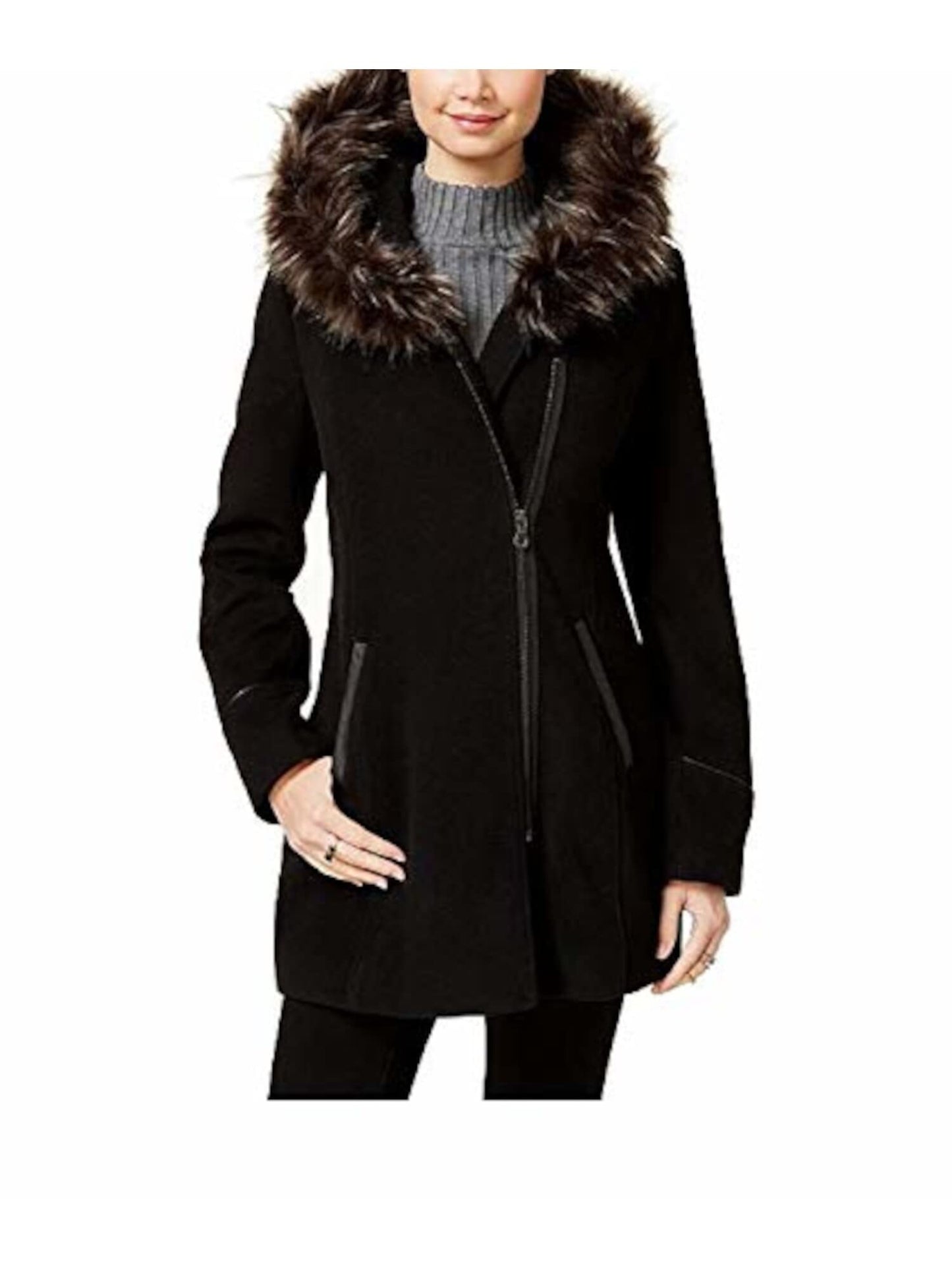 Maralyn & Me Womens Winter Cold Weather Parka Coat Black M